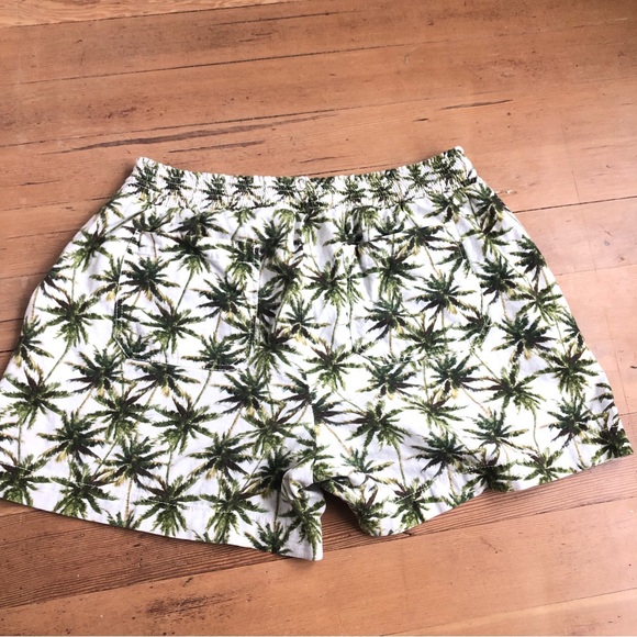 Linen blend Hawaiian tropical elastic waist shorts Sz XL - Picture 11 of 12